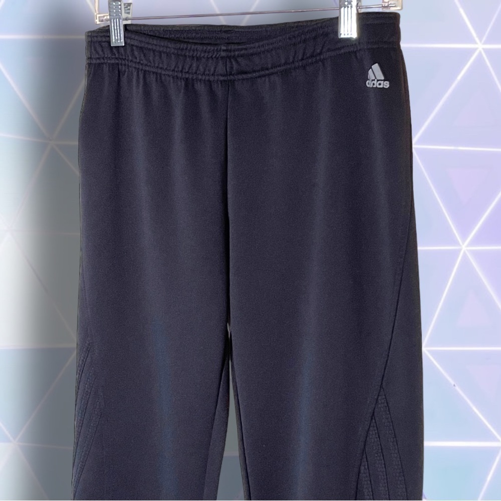 Adidas Solid Black Track Pants Size Medium Vintag… - image 3